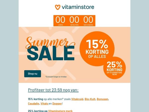 Tot 23:59 - 15% korting op jouw favoriet