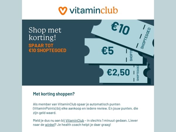 Spaar tot €10 korting, óók op alle acties!