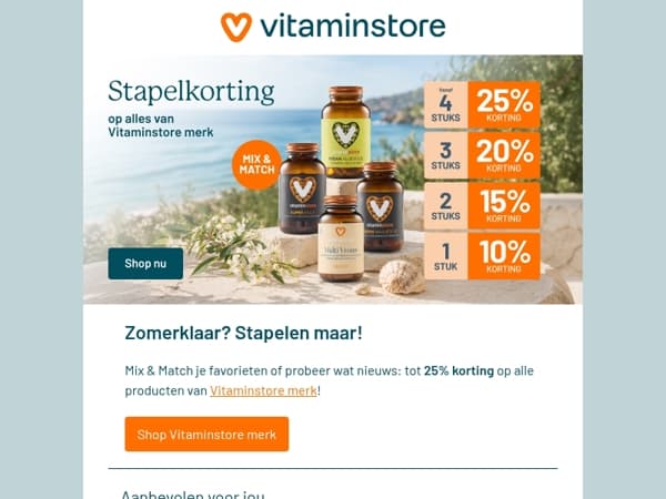 Stapelkorting tot 25%