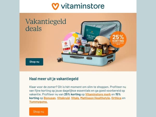 Tot 25% korting op jouw vakantie essentials