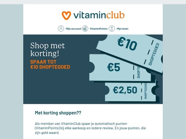 Spaar tot €10 korting, óók op alle acties!