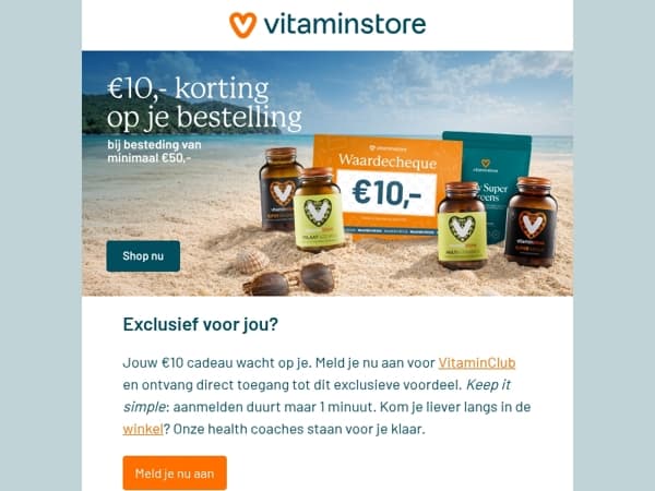€10 korting speciaal voor jou!