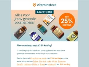 Alleen vandaag nog tot 25% korting