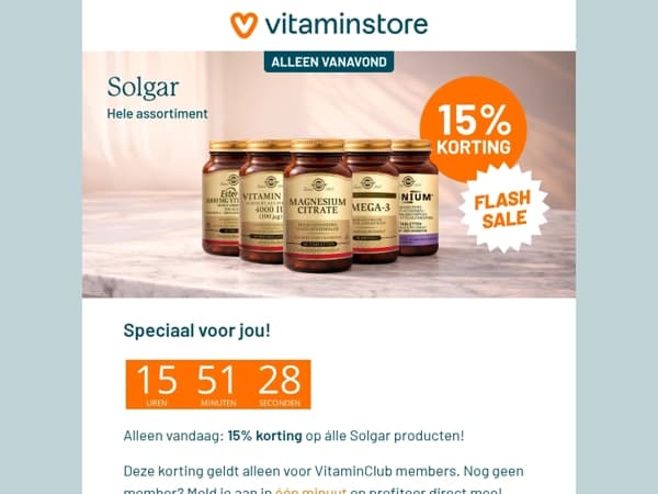 FLASH SALE 15% korting op SOLGAR