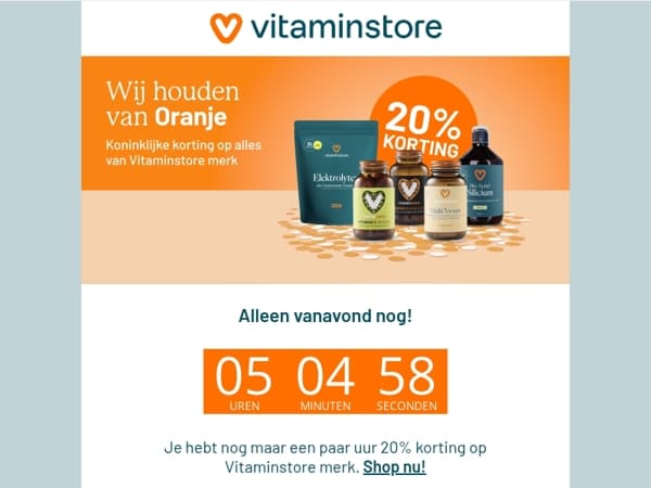 Nog maar een paar uur Koninklijke korting,?!