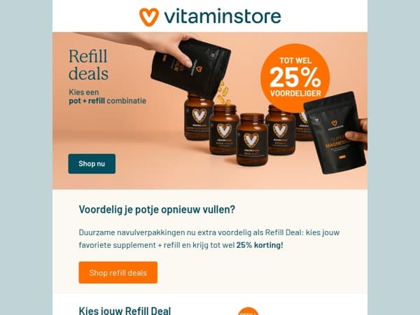 Tot 25% voordeliger - refill your pills!
