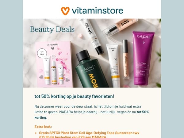 Tot 50% korting op MÁDARA & meer beautydeals