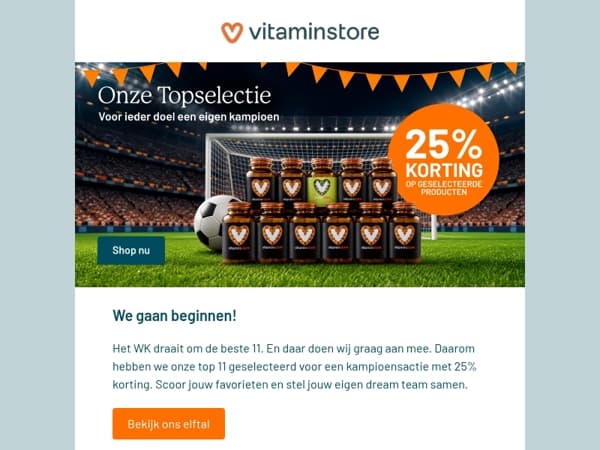 25% korting op onze WK selectie