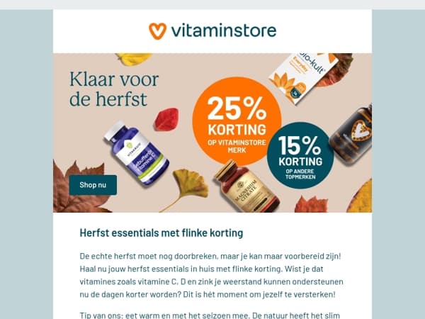 Tot 25% voordeel op onze favorieten