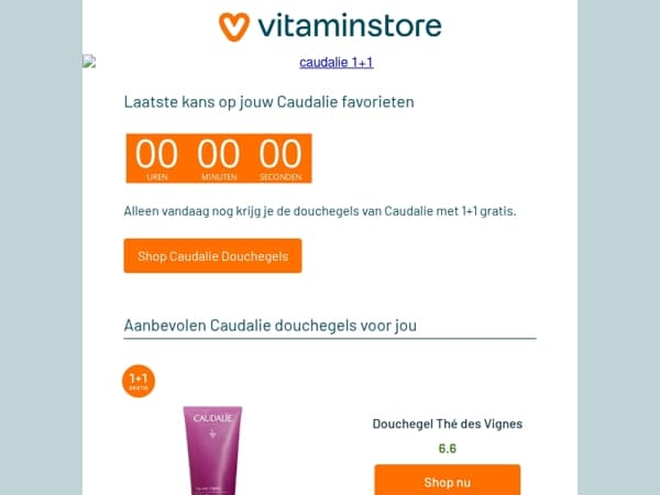 1+1 gratis bij Caudalie - LAATSTE KANS!