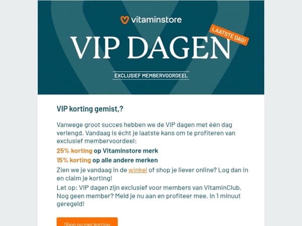 🧡Wegens succes verlengd: VIP korting🧡