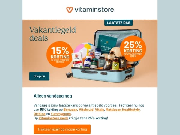 Tot 25% korting - alleen vandaag nog!