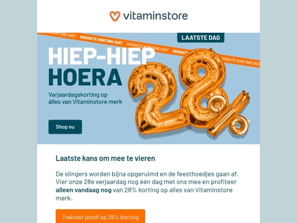 Hoogste korting ooit! Laatste dag!