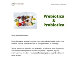 Prebiotica en Probiotica; wat is het?
