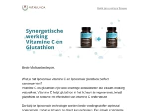 Krachtige samenwerking van Vitamine C + Glutathion