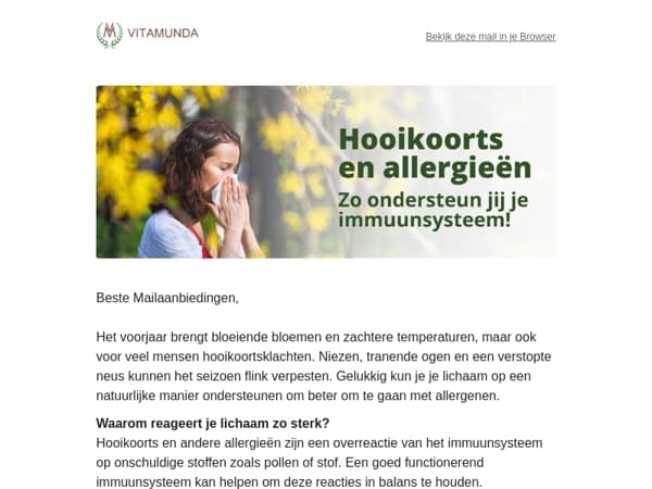 Last van hooikorts of andere allergieën?