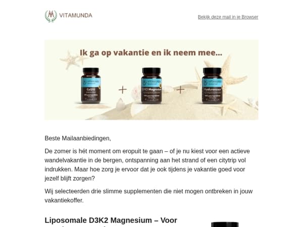 Ik ga op vakantie en ik neem mee…