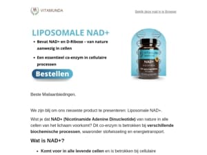 Nieuw Product: Liposomale NAD+