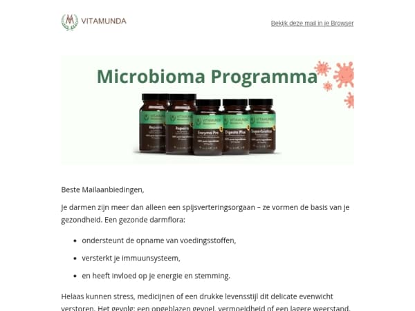 Microbioma Programma – complete ondersteuning voor de darmen 🌿