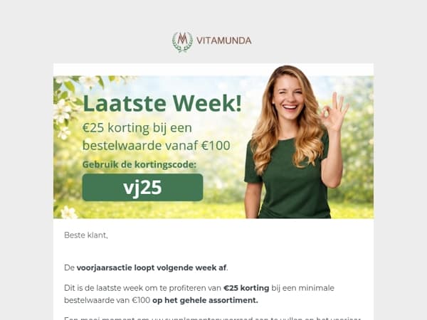 Laatste week: Gratis €25