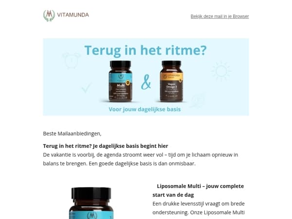 Terug in het ritme? Je dagelijkse basis begint hier 🔁