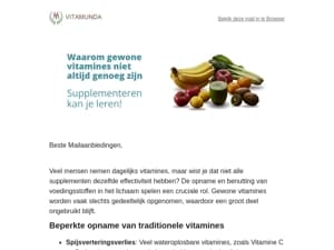 Waarom zijn gewone vitamines niet genoeg?
