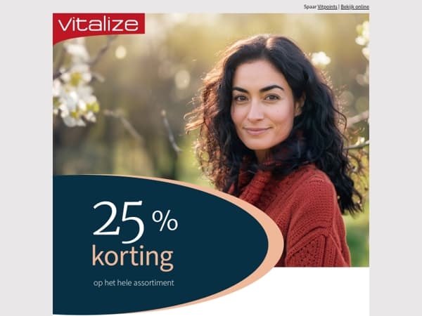 25% korting op alles 🌸 Lente actie