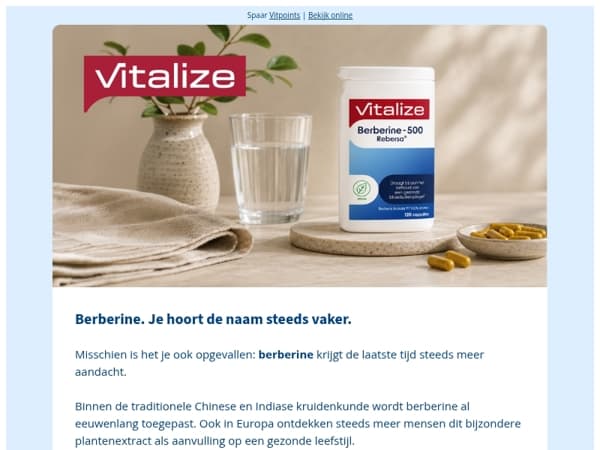 Ontdek Vitalize Berberine – 500 Rebersa®