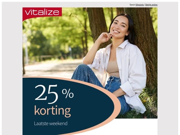Vergeet de 25% korting niet 🔥