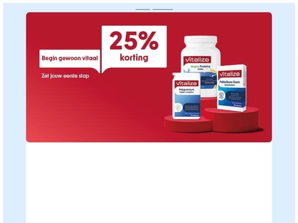 Begin gewoon vitaal – 25% korting