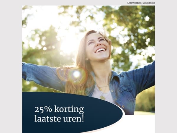 25% korting: Laatste uren 🔥