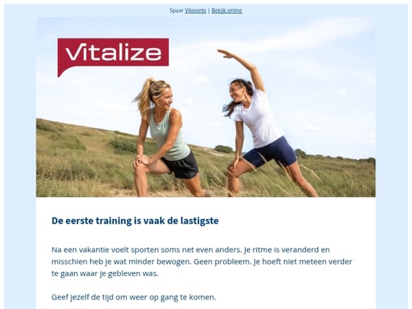 De eerste training na de vakantie?