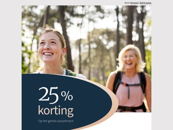 25% korting voor jou  