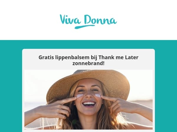 Gratis Lippenbalsem bij Zonnebrand van Thank me later!