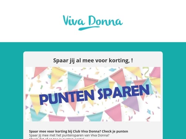 Spaar jij al punten bij Viva Donna? Check dan snel je punten!