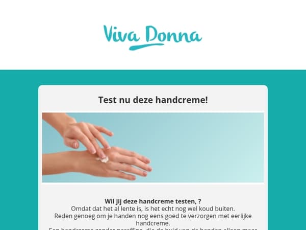 Test nu deze handcreme!