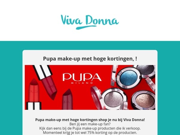 Pupa make-up met kortingen tot wel 75%