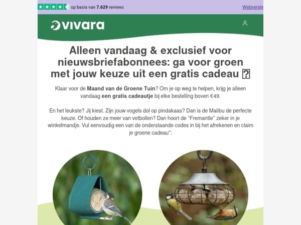 🌱 Alleen vandaag: een groen cadeautje voor jou