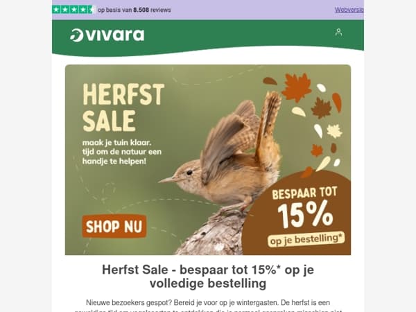 🤎 Bespaar 15% op je bestelling