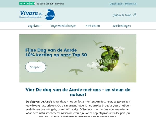 🌍 Dag van de Aarde actie: Bespaar 10% op de Top 30