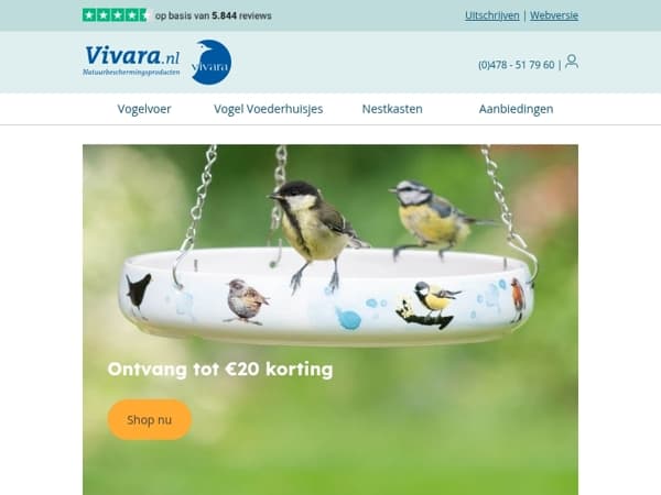 🕊️ Pak je voordeel: tot € 20 korting! 