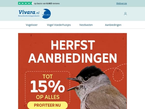 🐦 Vogelbestsellers – 15% korting
