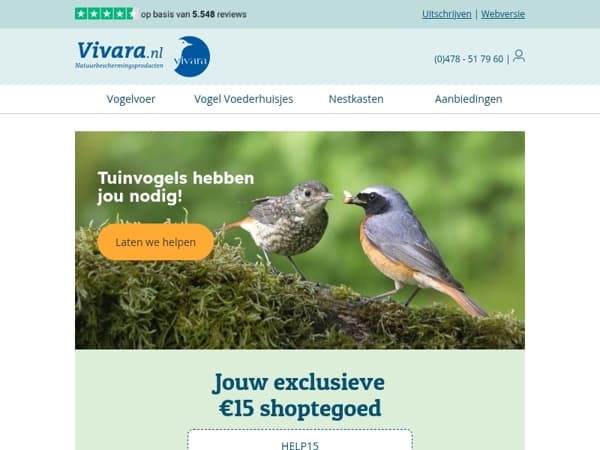 Hier is €15🌻 om de tuindieren te helpen