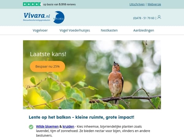 🐦 Laatste kans: tot 25% korting