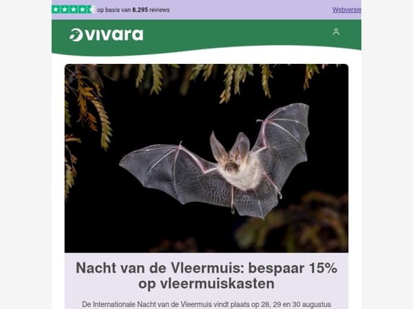 🦇 15% korting: Vier de Nacht van de Vleermuis