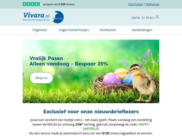 🐇 Alleen vandaag: 25% korting + €100 tegoed 