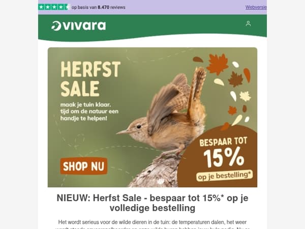 🍂 De Herfst Sale is gestart: 15% korting