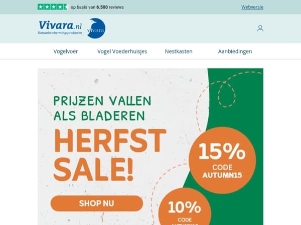 15% korting – zelfs voor egels! 🦔