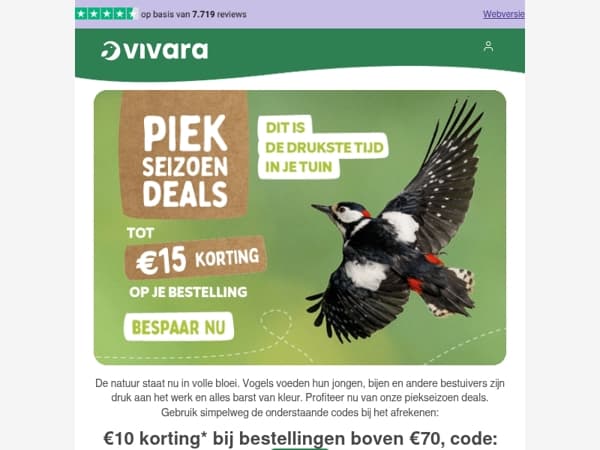 🐦 Tot €15 korting voor gevulde voederhuisjes