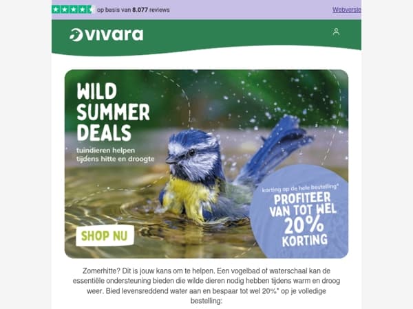 💧 Wild Summer Deals: bespaar 20%